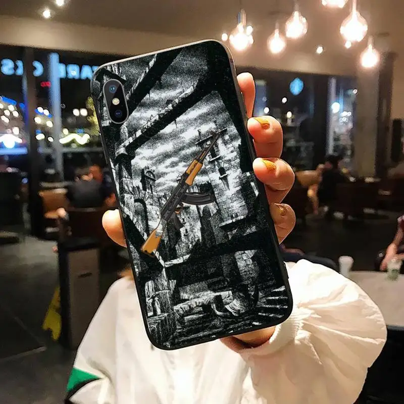 

Retro classic ak47 art high quality Phone Case for iPhone 11 12 pro XS MAX 8 7 6 6S Plus X 5S SE 2020 XR