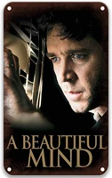 sfasf a beautiful mind movie 2001 tin signs vintage movies classic for outdoors living room garden coffee bar bar 8x12 inches