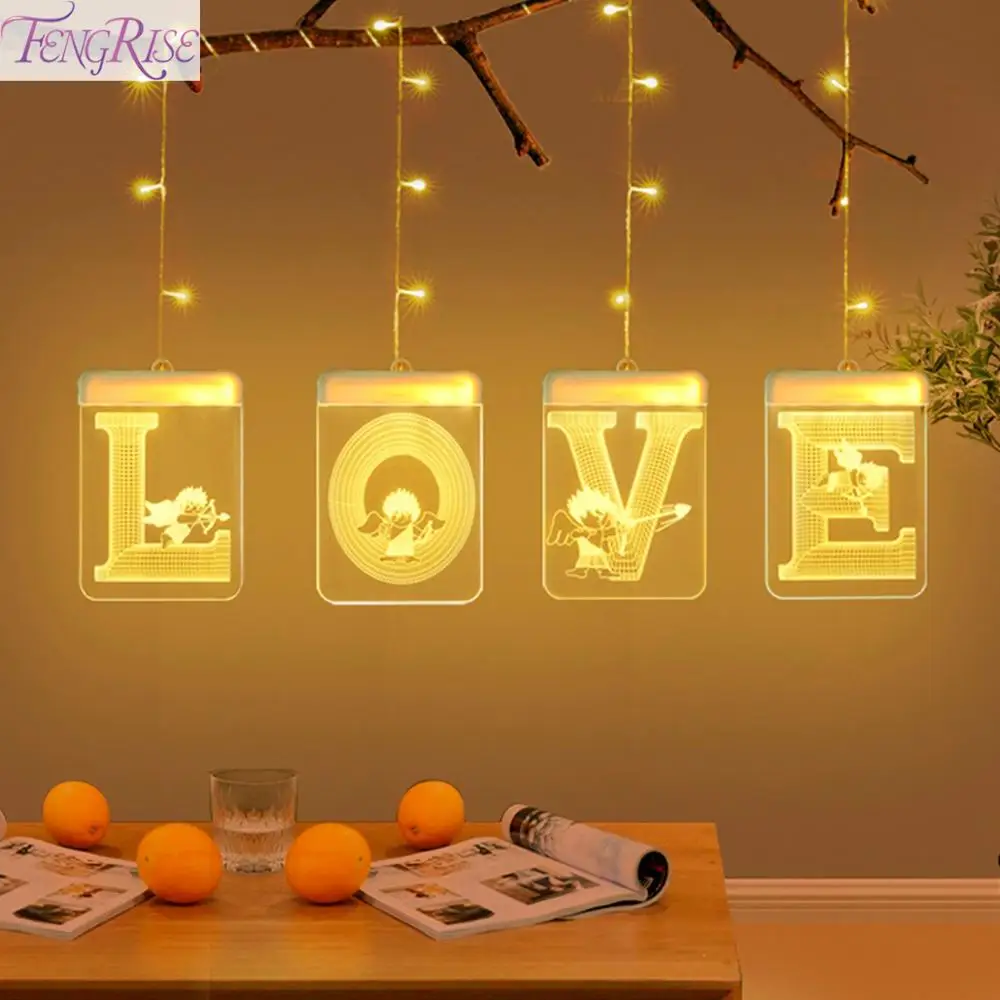 Светодиодный светильник FENGRISE MERRY ME LOVE Heart романтическое свадебное украшение на