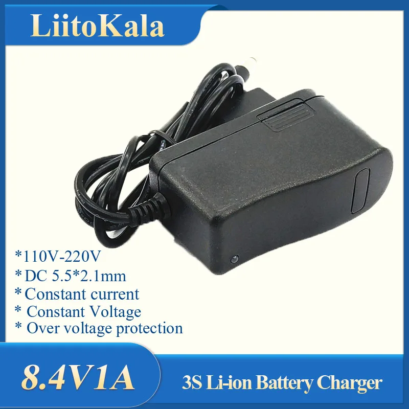Зарядное устройство LiitoKala для велосипедных фар 8 4 в 1 А|charger 8.4v|battery powered charger8.4v charger |