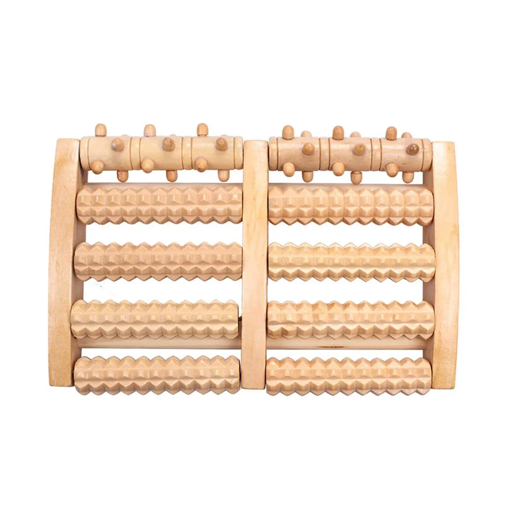 Двухрядные деревянные ролики 5 рядов инструмент для массажа ухода за телом