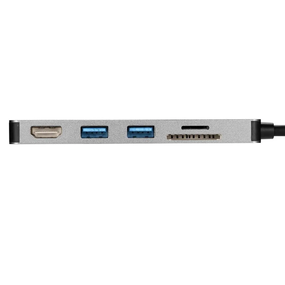 адаптер 5 в 1 hub type c с hdmi usb3 02 tf sf тип 5 в 1 для