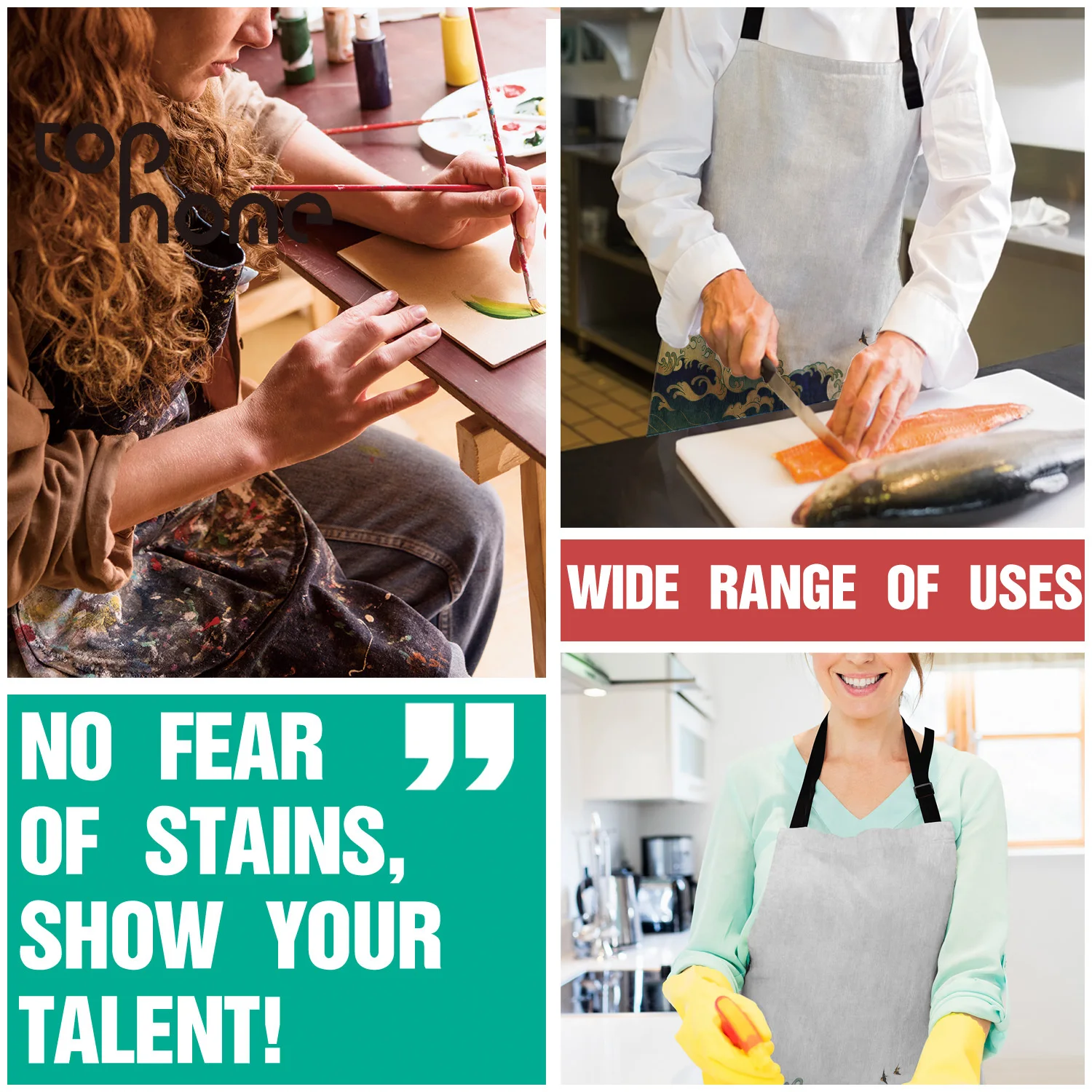 Кухонный Фартук Tophome в японском стиле фартуки из парусины для мужчин женщин детей