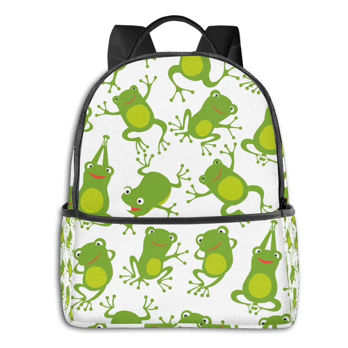 

Уникальный вместительный рюкзак с героями мультфильмов, милые лягушки, школьный ранец из полиэстера, рюкзак для ноутбука для колледжа, доро...