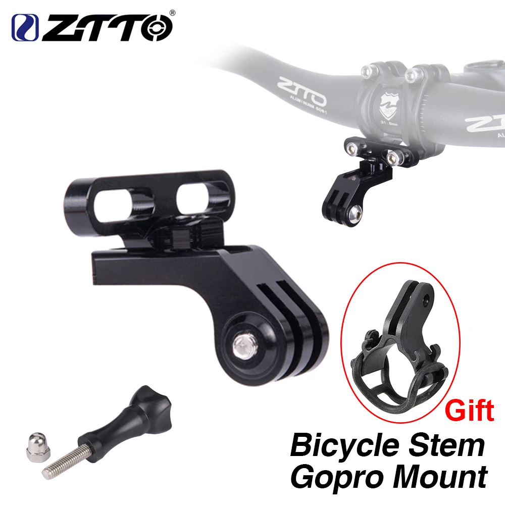 

ZTTO 1Pc Bicycle Stem Gopro Mount Go pro Camera Flashlight Holder Stem Handlebar Extension Bicycle Adapter For MTB Road Bike