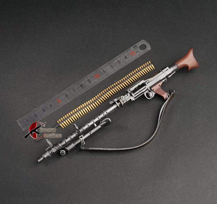 Модель оружия Второй мировой войны MG34 масштаб 1/6 оружие солдата 20 см пластиковая
