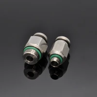 2pcs 304 sus stainless steel full metal straight through pneumatic connector fittings pc4 m10 m6 for 3d printer 4mm bowden tube