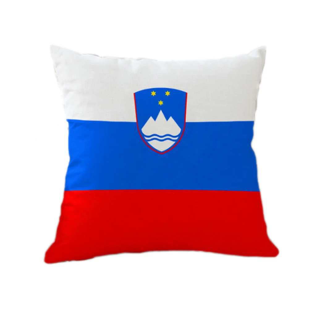 

Наволочки из наволочка с изображением флага хлопка, Декоративные Чехлы на подушку прочные, 45x45 см, Словения