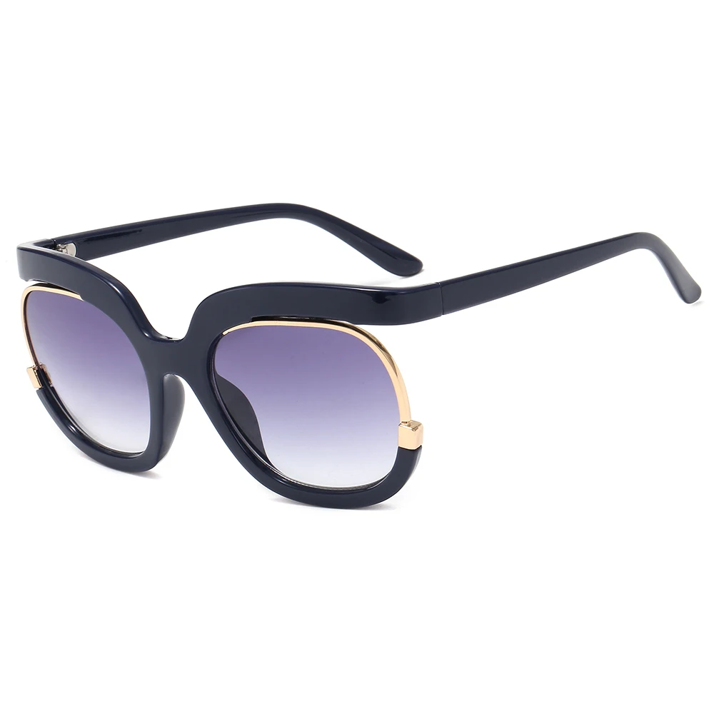 

oversized sunglasses women vintage brand cat eye half frame sun glasses men female lady shades oculos de sol new UV400