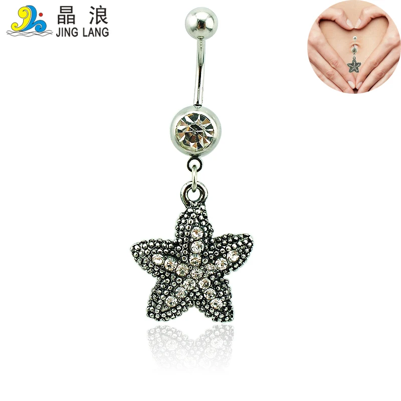 JINGLANG новый дизайн хирургическая сталь пупок кольца океанская серия Штанга