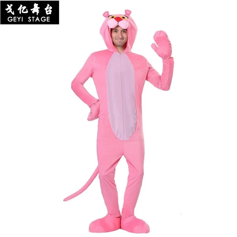 

New halloween pink kigurumi leopard leopard pyjamas female animal winter panther onesies in adult cartoons a cosplay garment