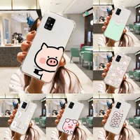pet pig phone case for samsung a10 a12 a50 a51 a52 a21 a31 a32 a71 s10 s20 s21 plus fe ultra