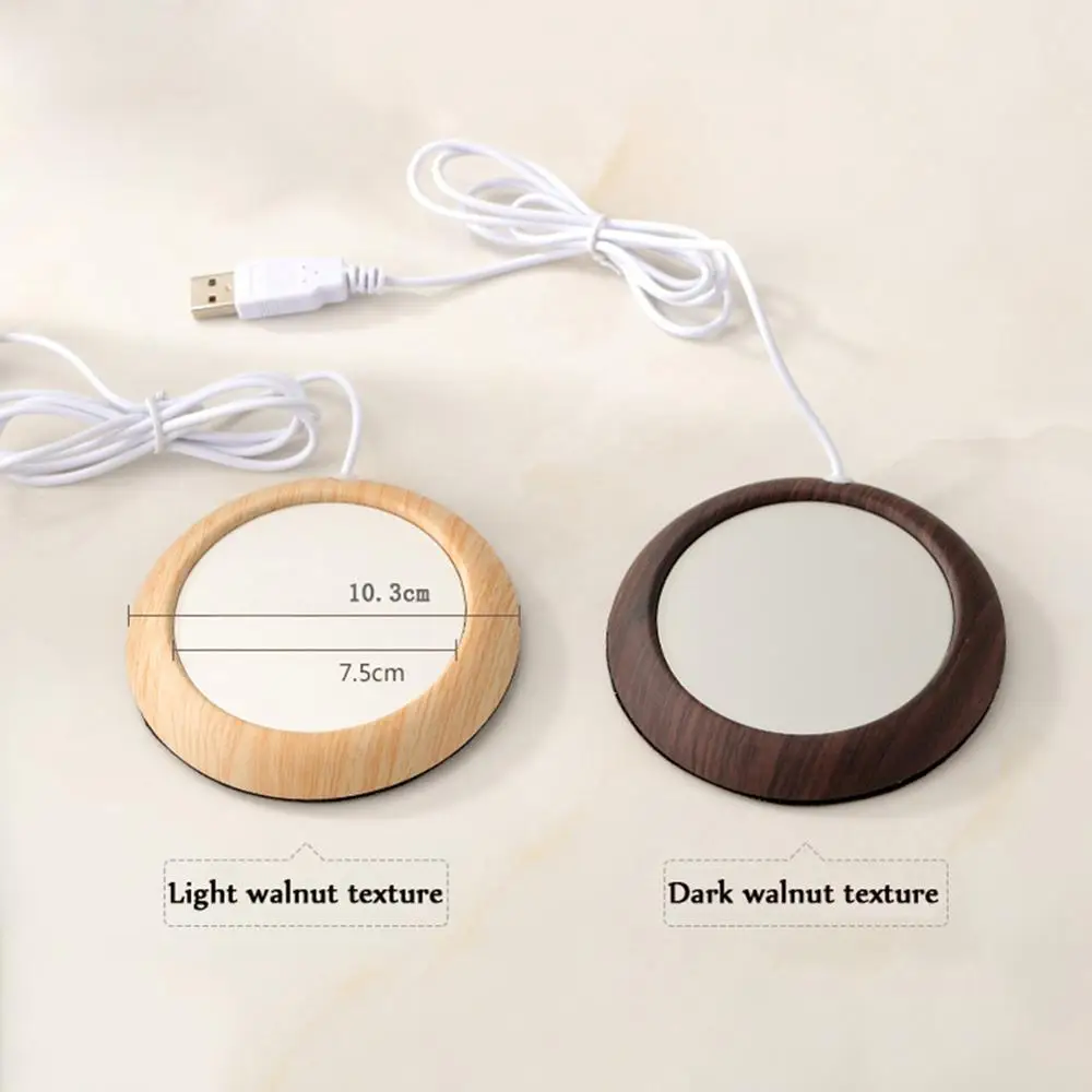 Оригинальный USB нагревательный подстаканник для древесины подогреватель чашки