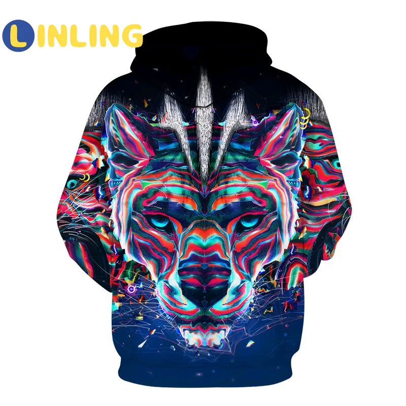 

LINLING New Boys Hoodies 3D Flame Skull Women Hoodies Sweatshirt Young Loose Casual Sportswear Autumn Coat Street Clothing V678