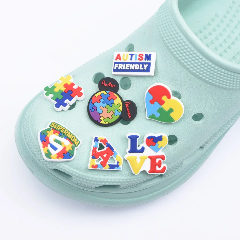 Hot Sale Dance Lady Croc Shoes Charms Love Autism Friendly Rainbow Shoe Decoration Black Girl Magic Accessories Kids Neves Gift images - 6