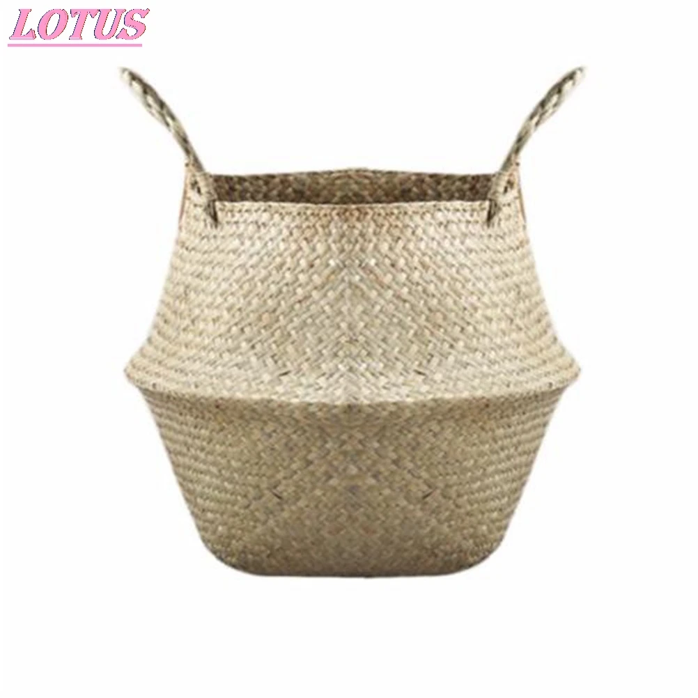 Бамбуковая корзина для хранения ручной работы Скандинавская складная белья