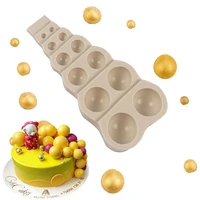 silicone cake mould chocolate fudge mold large small pearl ball shape diy baking kitchen cake decoration tools