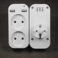 usb double socket plug adapter phone charger wall panel free shipping double usb port 5v 2a usb electrique outlet usb z1 02