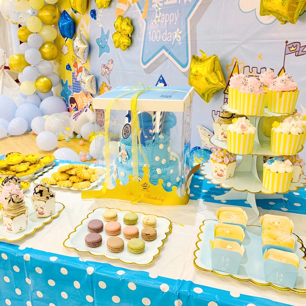 3 слойная подставка для кексов Круглая картонная складной девичник детей декор