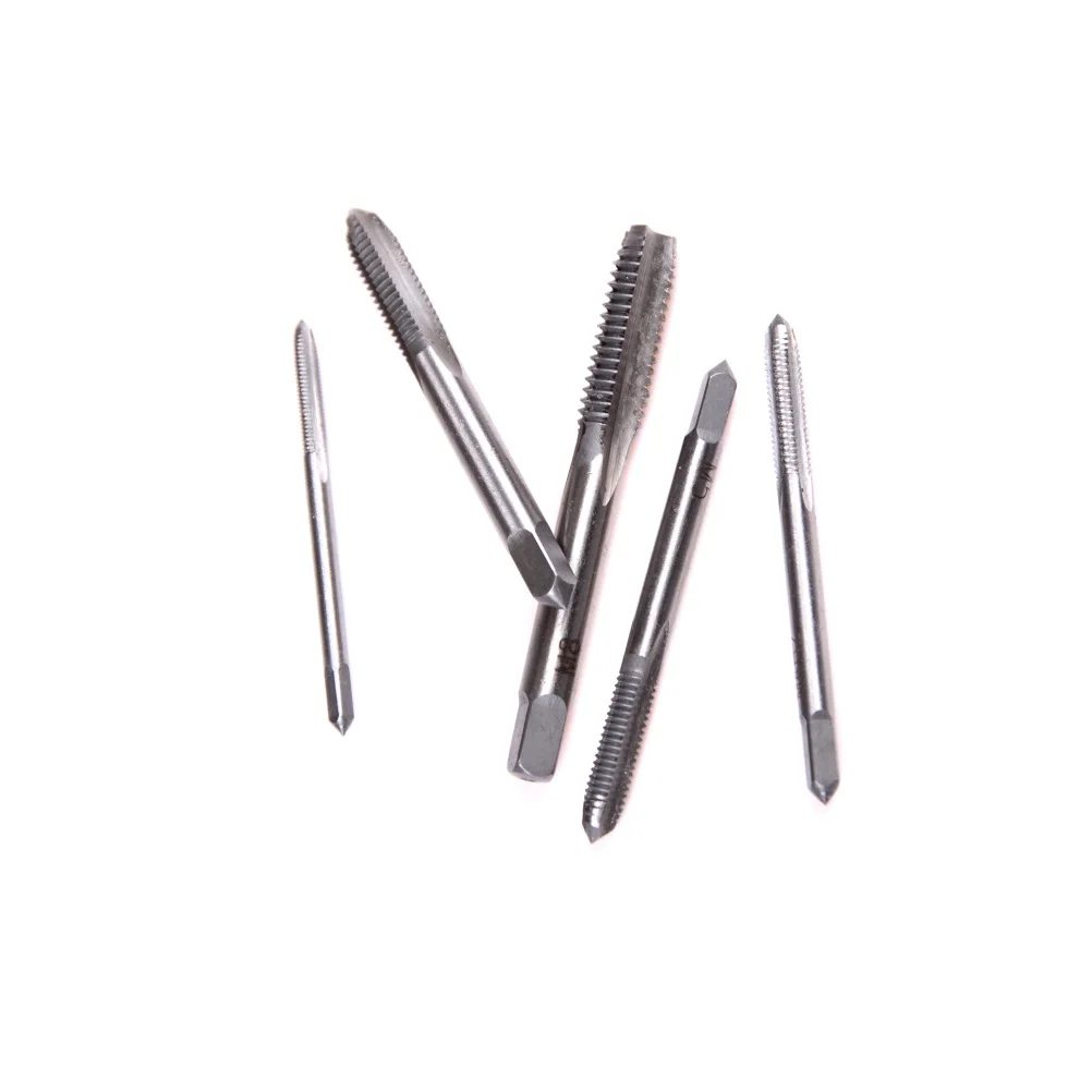 New 5Pcs/Set M3 M4 M5 M6 M8 HSS Machine Straight Fluted Screw Thread Metric Plug Hand Tap Drill Set Tools | Инструменты
