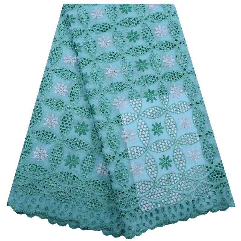 Персиковая африканская швейцарская хлопковая кружевная ткань модная