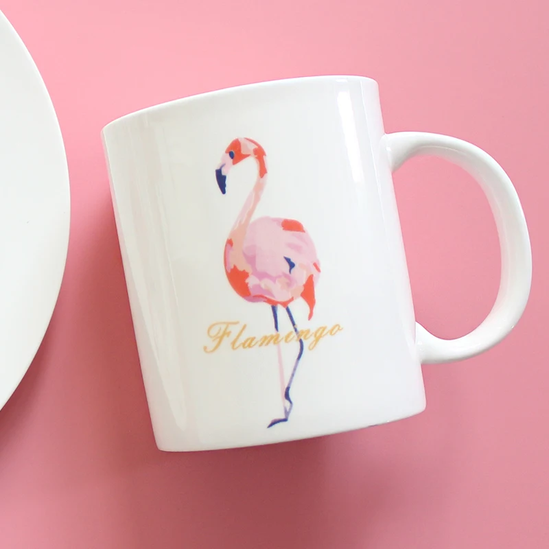 Кружка для молока с розовым Фламинго BN01031 400 мл кружка из тонкой фарфора индийский