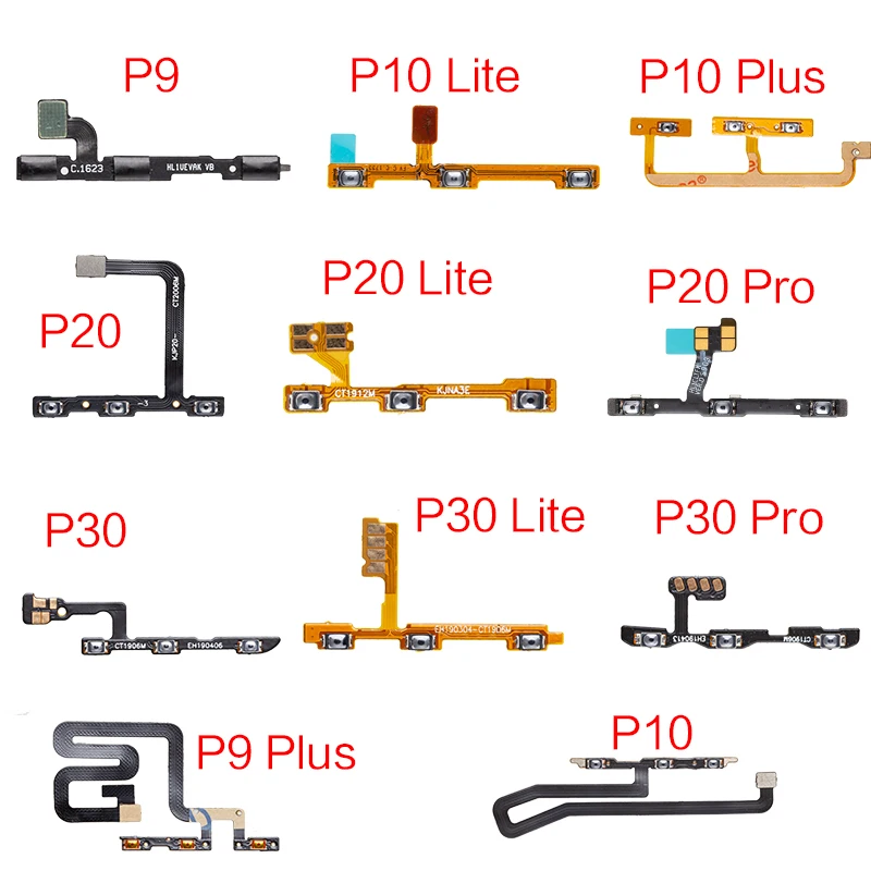 1 шт. кнопка регулировки громкости питания гибкий кабель для Huawei P9 P10 Plus 20 Lite 30 Pro