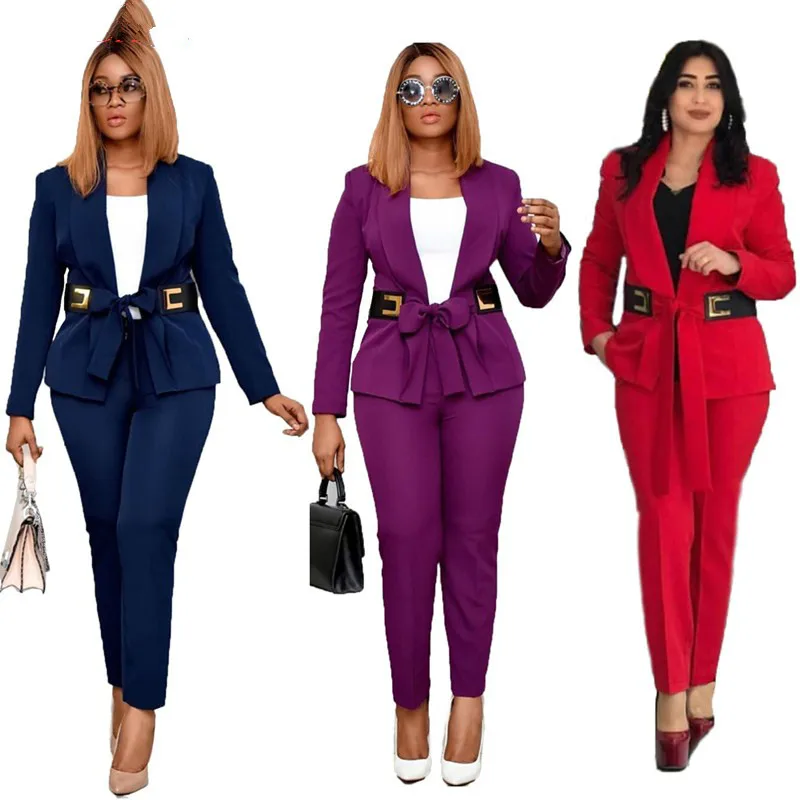 Комплект из 2 предметов женская одежда в африканском стиле пальто и штаны костюм