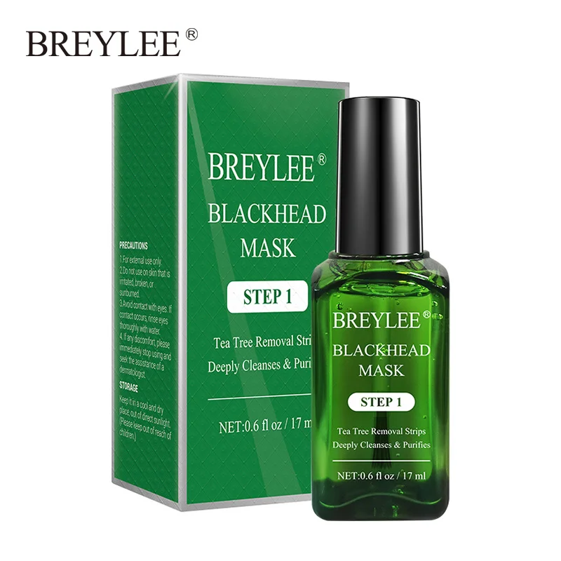 

BREYLEE Black Mask Blackhead Remover Acne Treatment Serum Shrinks Pore Essence Peeling Off Sheet Facial Mask Skin Care