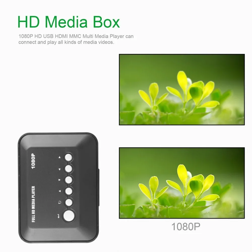 1080P HD медиаплеер SD/MMC ТВ видео SD MMC RMVB MP3 Мульти USB HDMI коробка поддержка жесткий