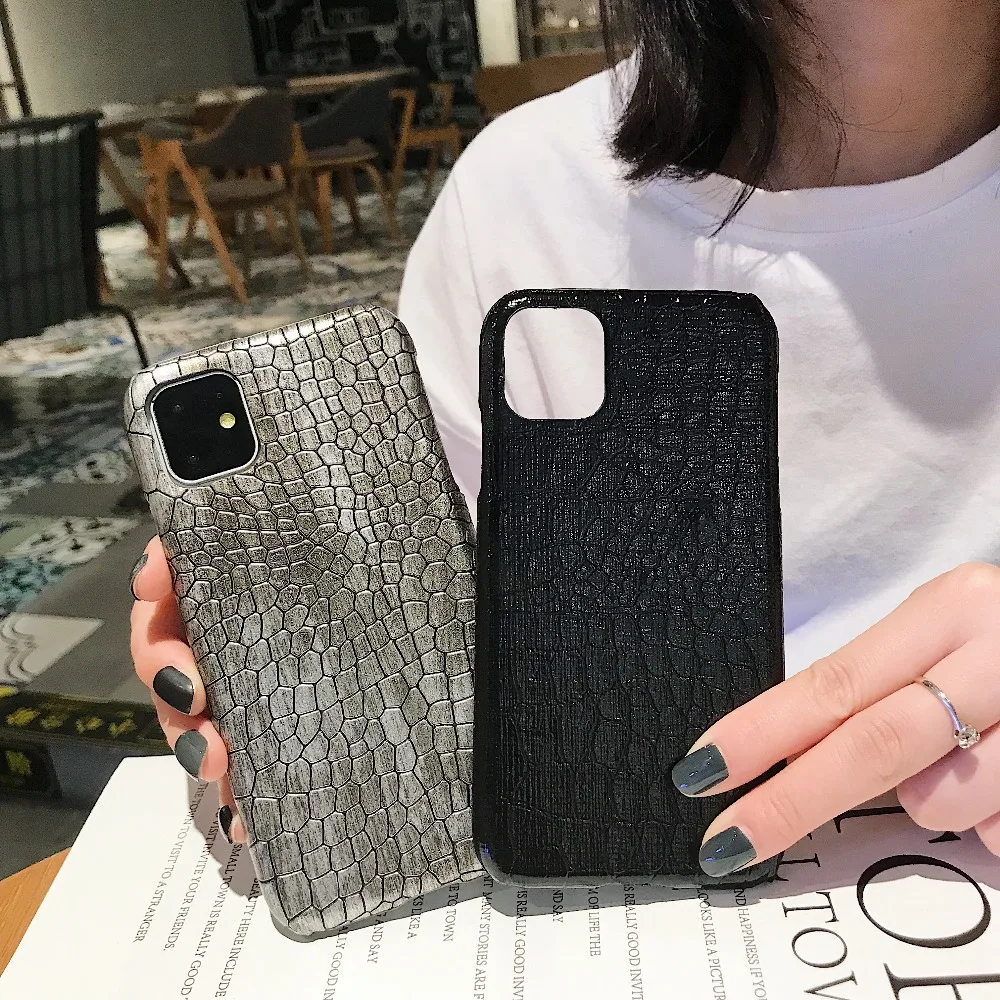 Чехол из крокодиловой кожи с зелеными блестками для iPhone XS Max XR X 7 8 Plus 11 Pro Max, кожаный чехол для iPhone 6S Plus, чехол для iPhone 7