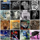 Квадратныекруглые наборы для алмазной живописи SDOYUNO, леопардовая 5D картина сделай сам, алмазная вышивка, мозаика