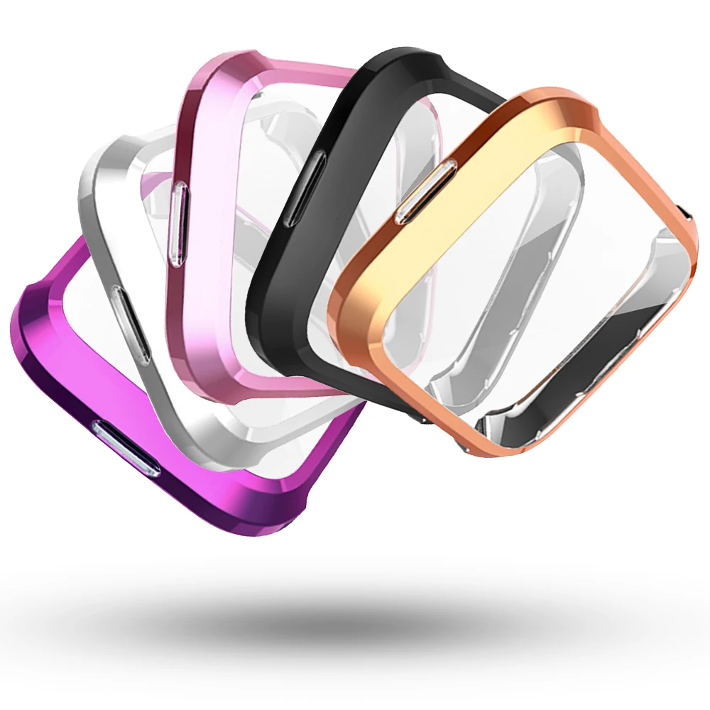 Чехол для часов Fitbit Versa Lite/Versa 2, Мягкий защитный чехол для экрана Versa2, легкий ТПУ бампер, тонкий Чехол, аксессуары