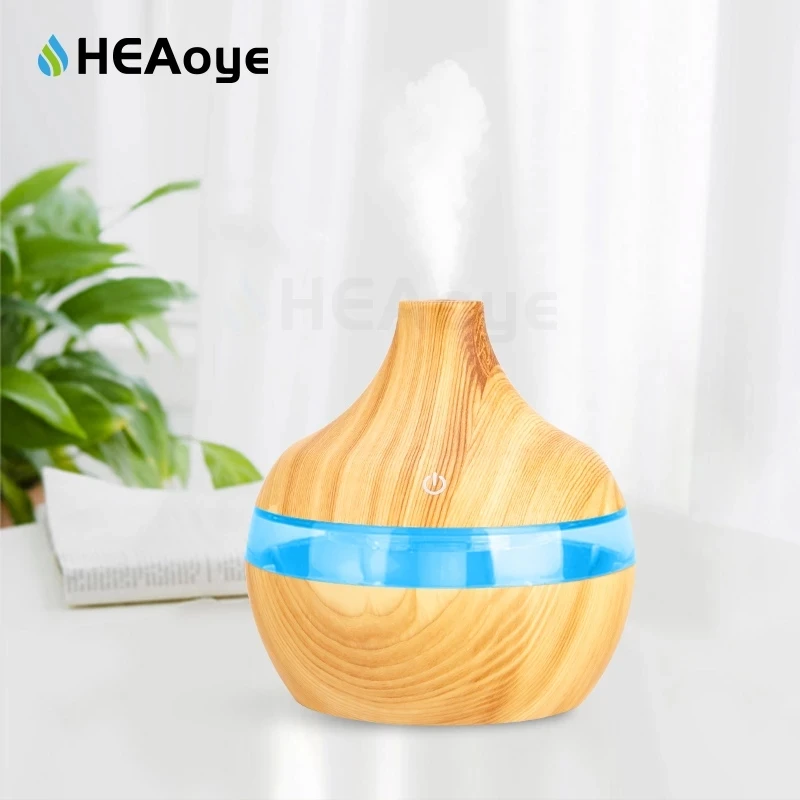 300 мл USB электрическая арома диффузор древесины ультразвуковой увлажнитель