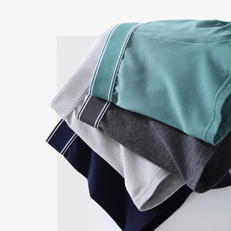 

4pcs/lot Male Panties Cotton Men's Underwear Boxers Breathable Man boxers cotton Boxer Solid Underpants Comfortable Brand Shorts