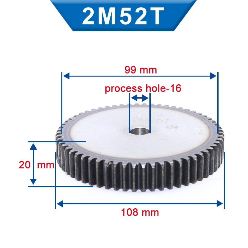 Цельнокроеное платье Шпоры Шестерни 2M49/50/51/52T процесс Hole14/16 мм Мотор с низким