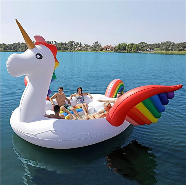 

500*420*220cm PVC Giant Inflatable Unicorn Party Bird Island Big size unicorn boat for 6-8person