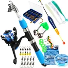 Телескопическая удочка и спиннинговая катушка 1,0-1,8 м, полный набор