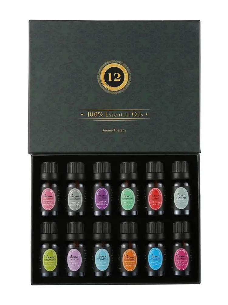 12 шт. набор эфирных масел 100% чистый ароматерапия натуральный растительный для