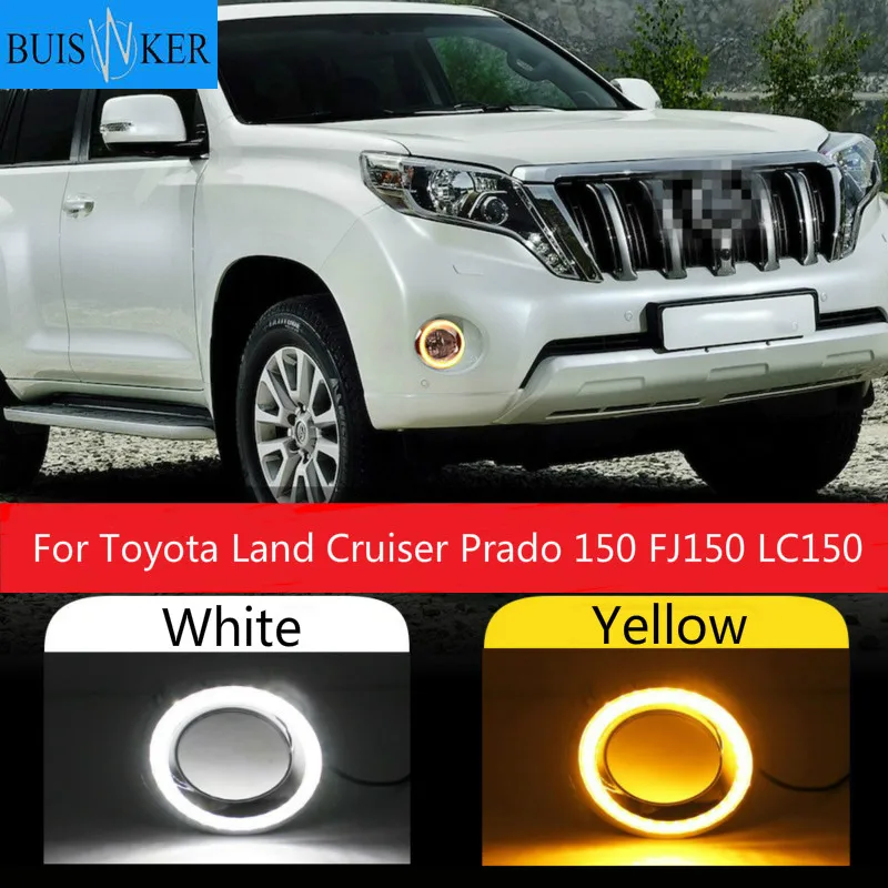DRL для Toyota Land Cruiser 2700/4000 Prado 150 FJ150 LC150 2014 2015 светодиодный ные дневные ходовые огни
