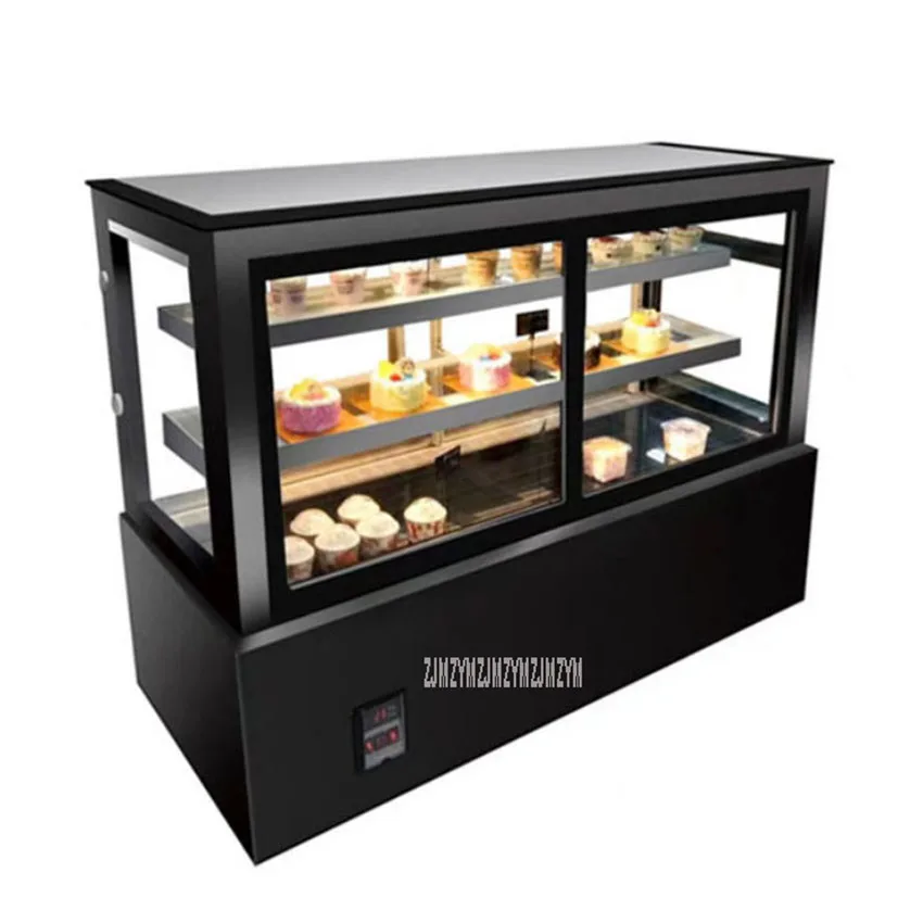 

1.2M Square Cake Refrigerated Display Case Glass Commercial Air Cooling Fresh Keeping Cabinet Freezer Fruit Refrigerator