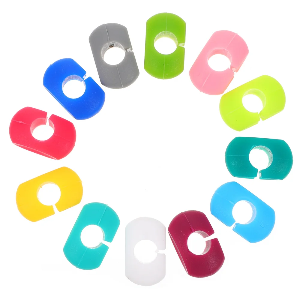 

24 Pcs 1 Set Silicone Tag Clips Nonslip Glass Charms Reusable Label Clips