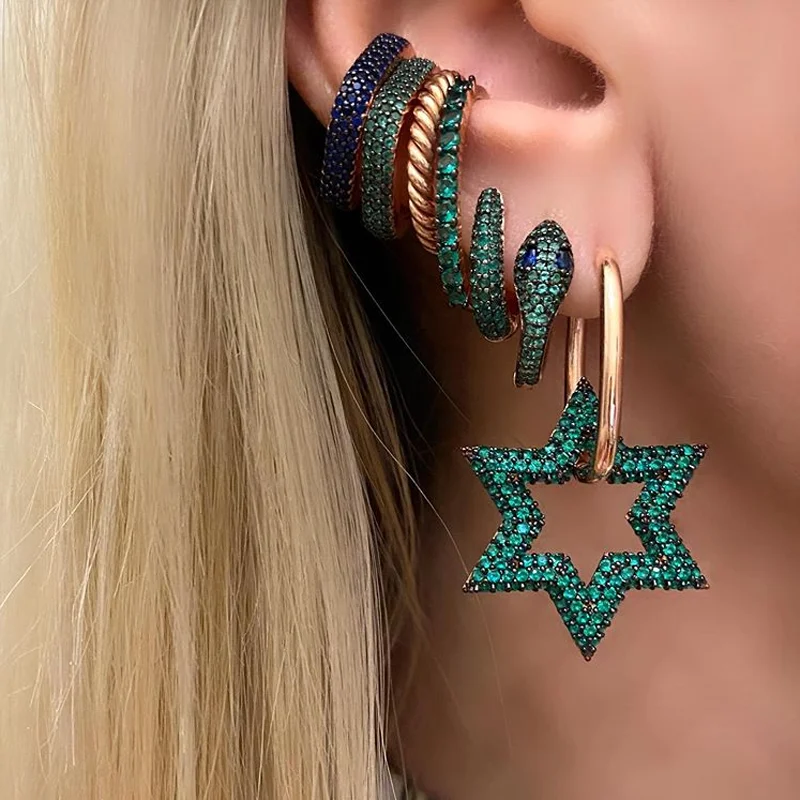 Серьги клипсы Женские квадратные без пирсинга украшение геометрической формы с