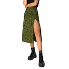 Юбка женская с запахом и леопардовым принтом, шифоновая пикантная Повседневная модная длинная юбка с разрезом, элегантная одежда на молнии, весна-лето 2020