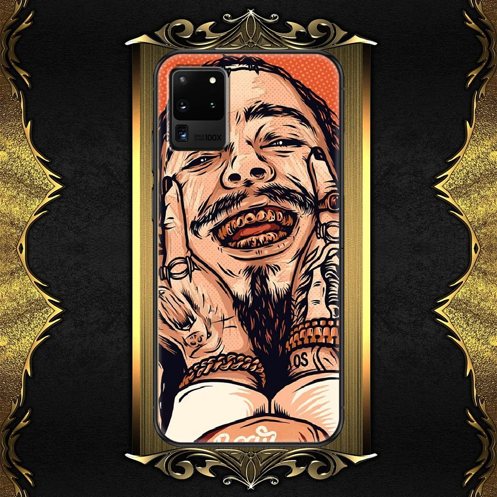 Чехол для телефона Post Malone Beerbongs Samsung Galaxy Note 4 8 9 10 20 S8 S9 S10 S10E S20 Plus UITRA Ультрачерный