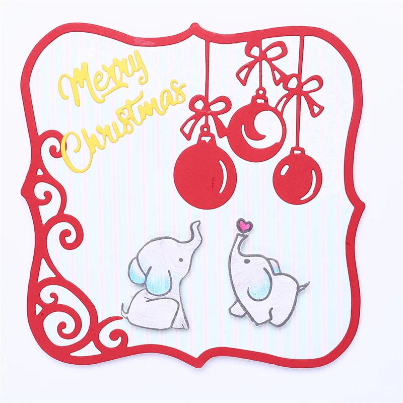 InLoveArts Merry Christmas Metal Cutting Dies Lace Frame Card Making Scrapbooking Embossing Cuts Stencil Craft 2019 | Дом и сад