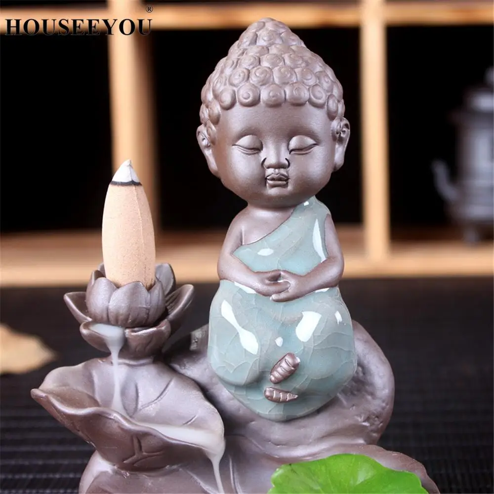 20 бесплатных ароматических конусов + Новый Глазурованный керамический маленький