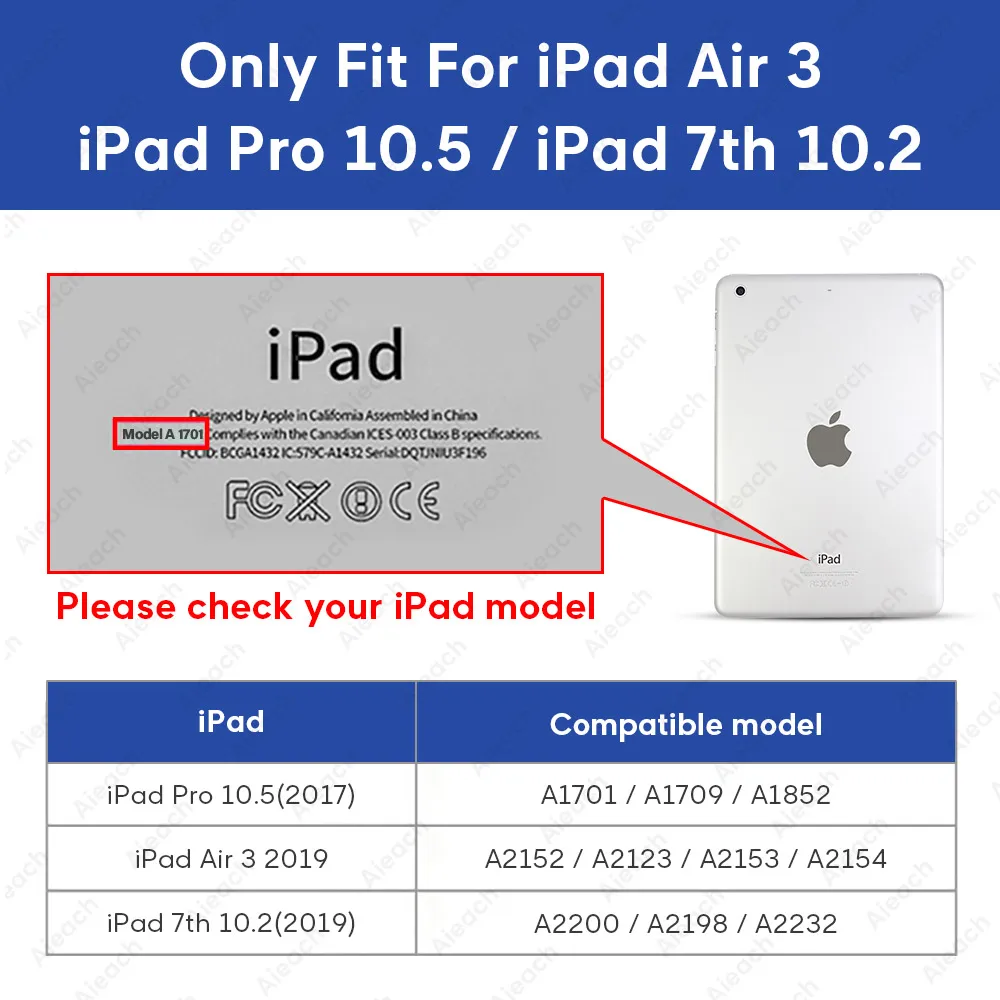 Чехол для iPad Pro 10,5 со встроенным карандашом, умный кожаный мягкий силиконовый тканевый чехол для Apple iPad 10,2 Air 3
