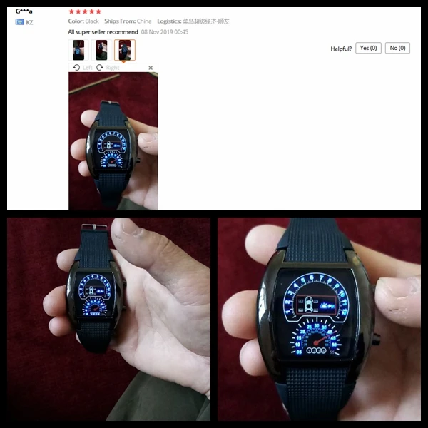 

2019 LED watch Men's Fashion Digital Watch Light Flash Turbo Speedometer Sports Car Dial Meter Watch Running relogio digital