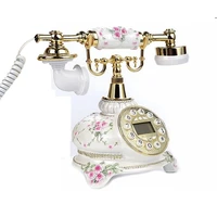 corded caller id telephone white antique landline telephone pretty old fashion phones for home office hotel decor novelty gift